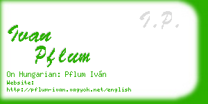 ivan pflum business card